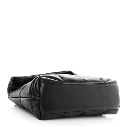 Saint Laurent Lambskin Quilted Toy Loulou Puffer Monogram Chain Satchel Black 4 of 11