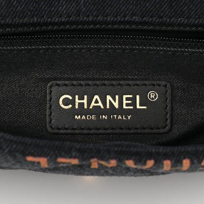 Chanel Denim Quilted Denim Mood Large Flap Black Multicolor 6 of 11