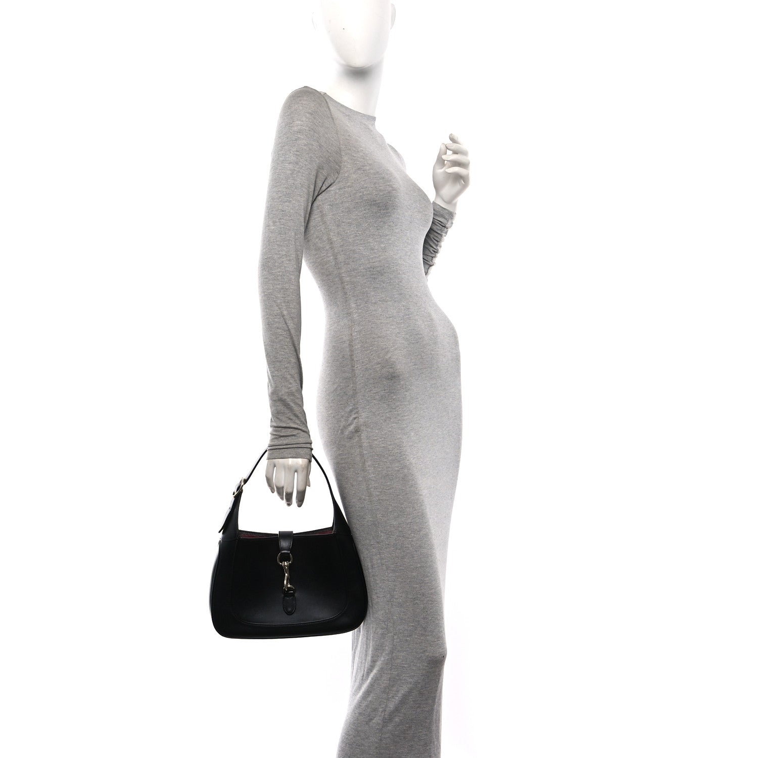 Gucci Calfskin Small Jackie Shoulder Bag Black 2 of 13