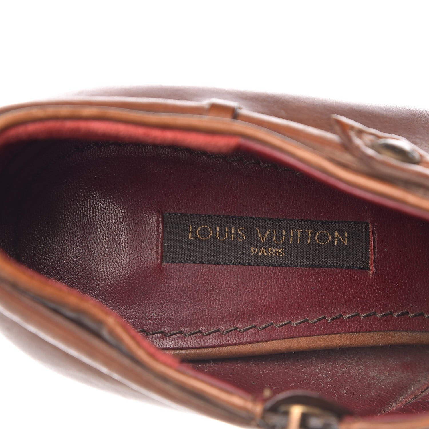 Louis Vuitton Calfskin Zipper Low Boots 37 Brown 9 of 10