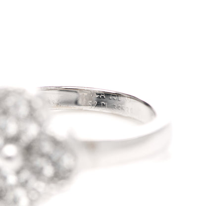 Van Cleef & Arpels 18K White Gold Diamond Vintage Alhambra Ring 52 6 6 of 9