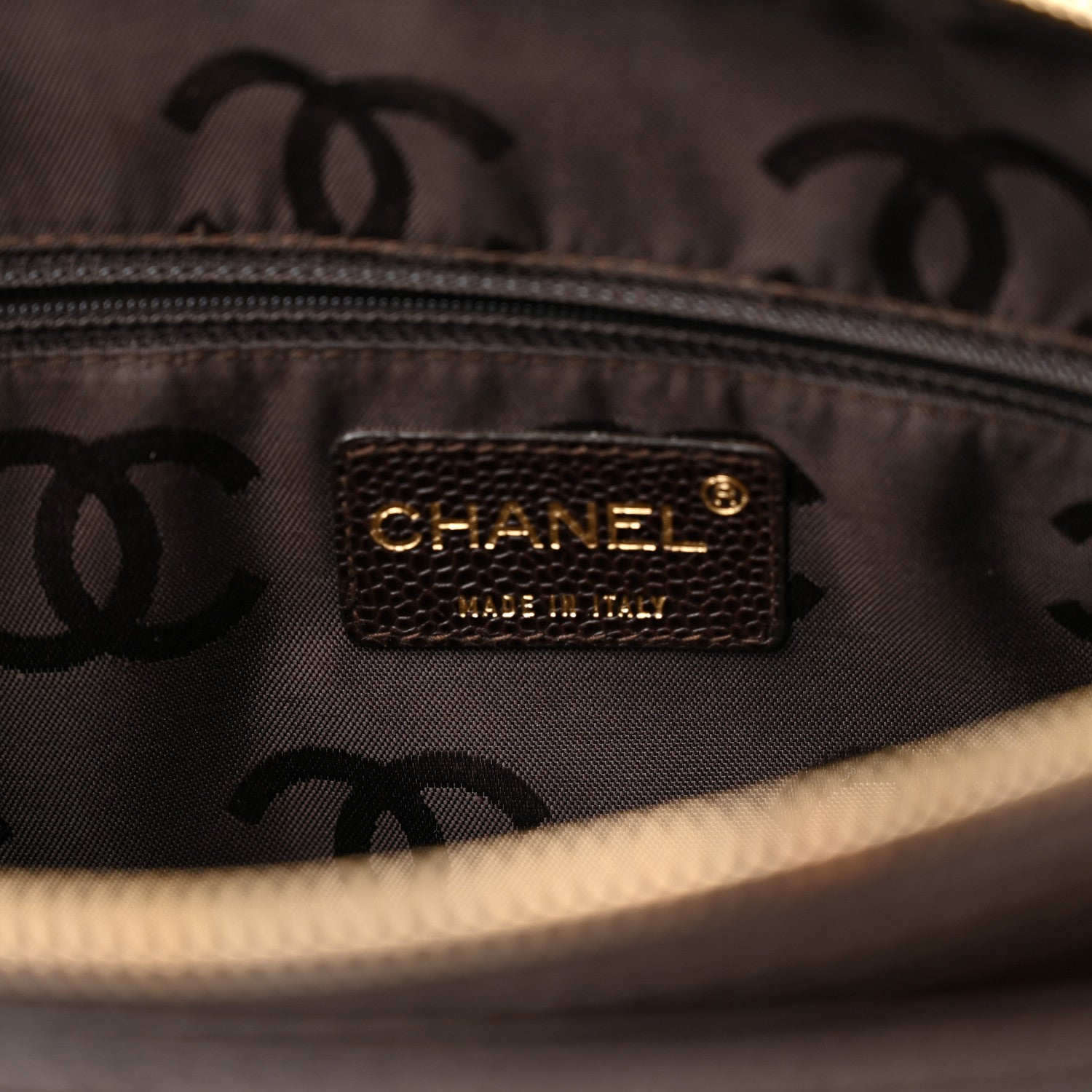 Chanel Caviar Chocolate Bar Quilted Shoulder Bag Dark Brown 5 of 10
