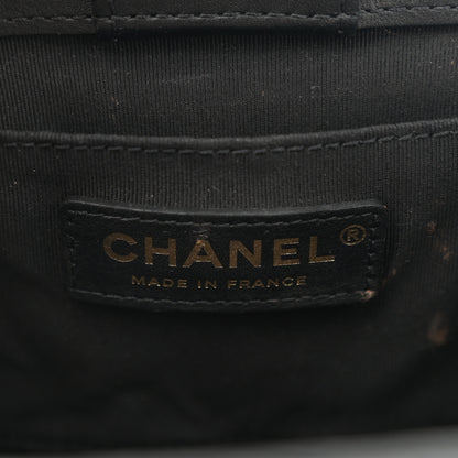 Chanel Calfskin Quilted Small CC Chain Accordion Tote Black 6 of 12