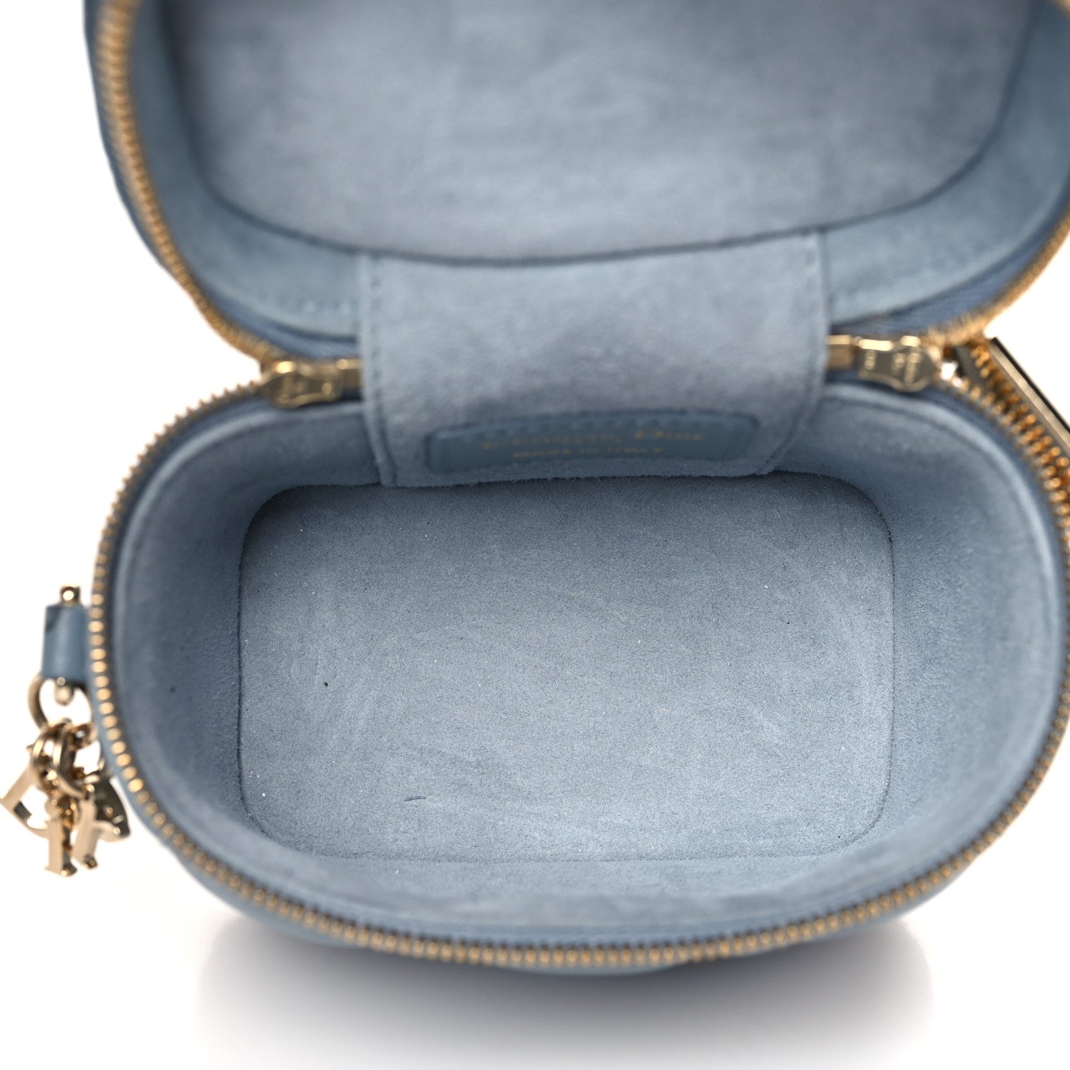Christian Dior Lambskin Cannage Micro Lady Dior Vanity Case Cloud Blue 5 of 8