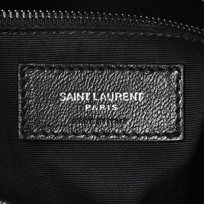 Saint Laurent Lambskin Quilted Medium Loulou Puffer Monogram Chain Satchel Black 6 of 11