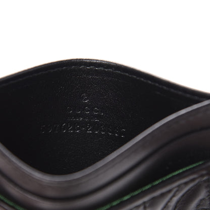 Gucci Calfskin G Rhombus Quilted Card Holder Black 8 of 9