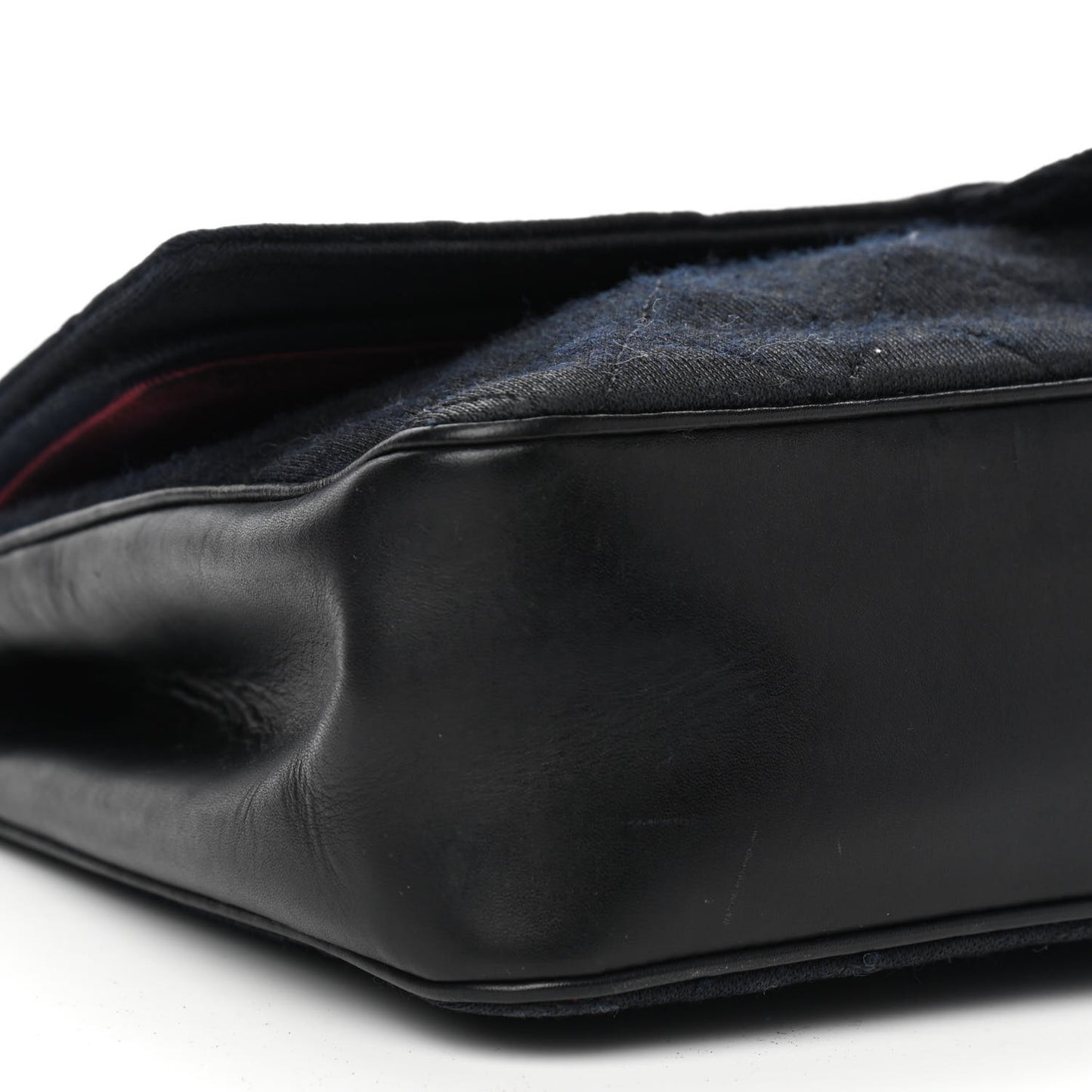 Jersey Quilted Medium Double Flap Black