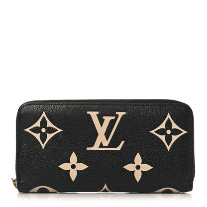 Louis Vuitton Empreinte Monogram Giant Zippy Wallet Black Beige 1 of 9