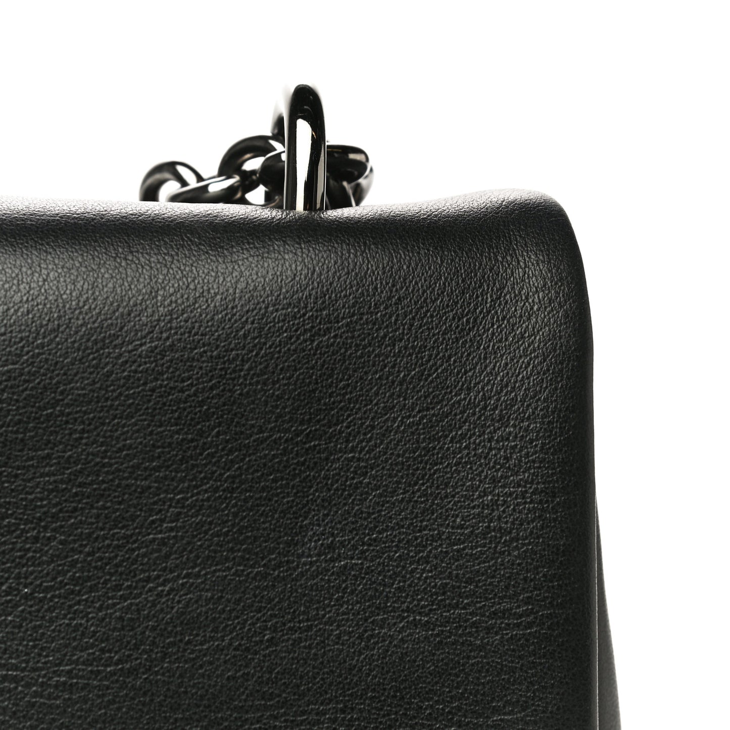 Calfskin Large Natalia Chain Bag Black