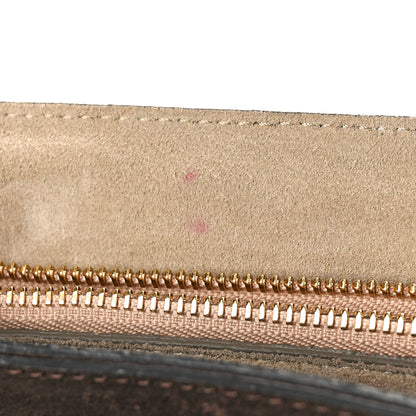 Chloe Snakeskin Suede Medium Faye Shoulder Bag Moka 9 of 10
