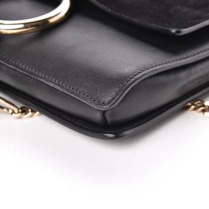 Chloe Suede Calfskin Small Faye Shoulder Bag Black 9 of 11