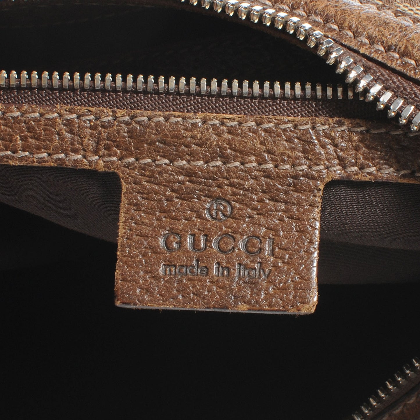 Monogram Web Bamboo Ring Hobo Brown