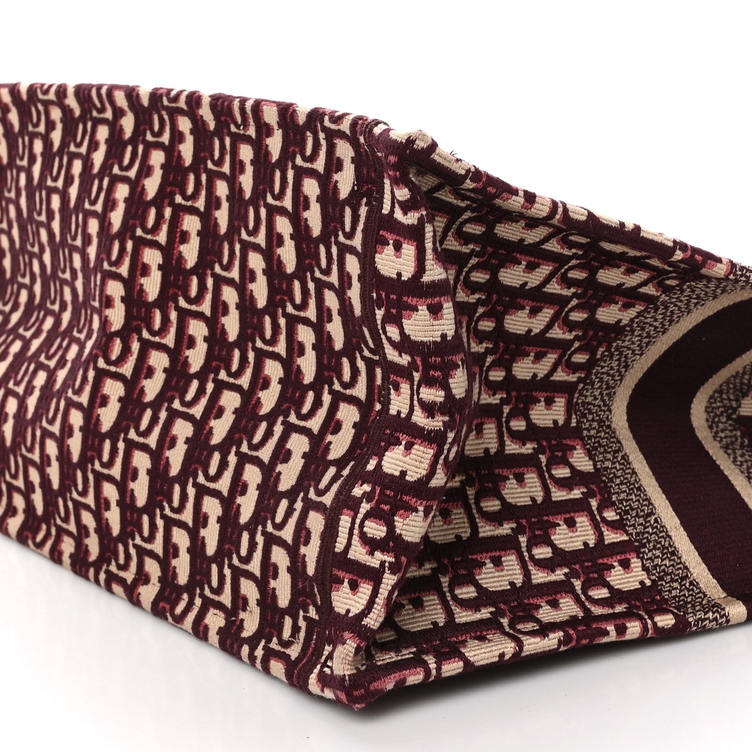 Christian Dior Oblique Large Book Tote Burgundy Multicolor 10 of 10