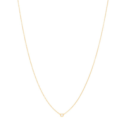 Tiffany 18K Yellow Gold Diamond .05ct Elsa Peretti Diamonds by the Yard Pendant Necklace 1 of 4