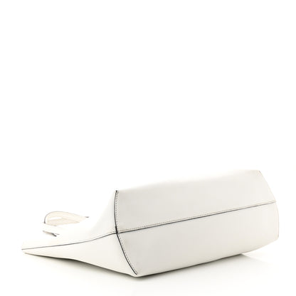 Fendi Vitello Vienna Enamel F is Fendi Shopping Tote White Taupe 5 of 16