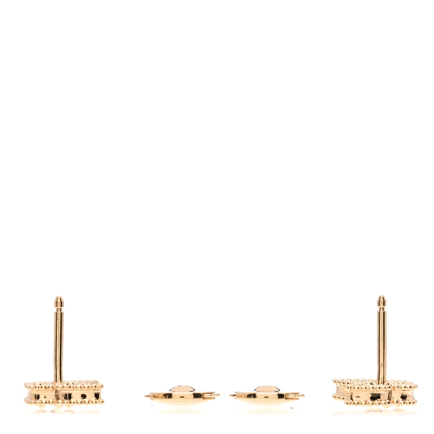 Van Cleef & Arpels 18K Yellow Gold Mother of Pearl Sweet Alhambra Butterfly Earrings 3 of 5