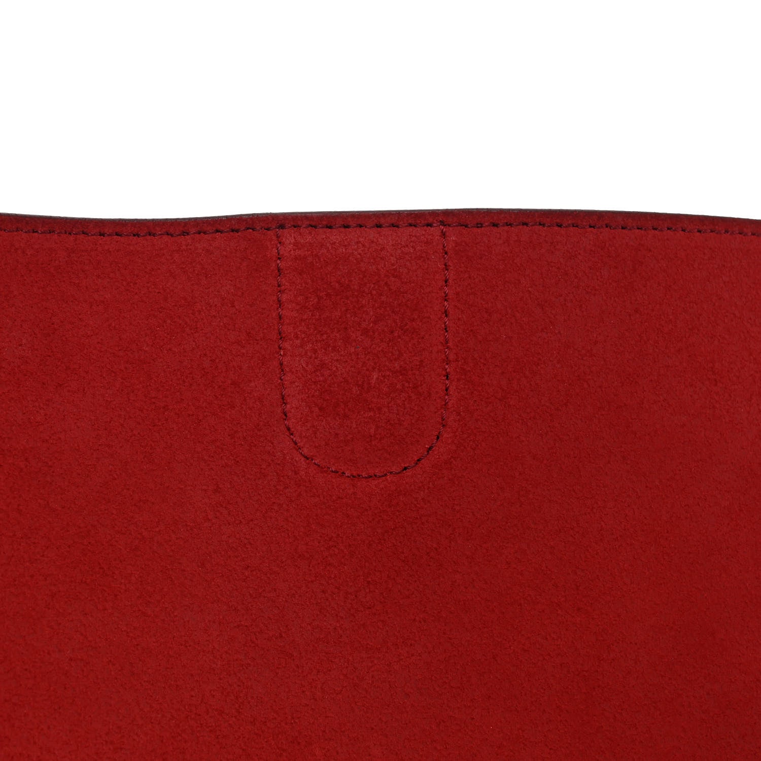 Celine Suede Calfskin Sangle Bucket Bag Red 11 of 11