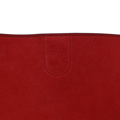 Celine Suede Calfskin Sangle Bucket Bag Red 11 of 11