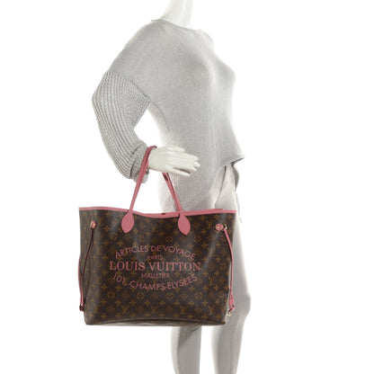 Louis Vuitton Monogram Articles de Voyage Ikat Neverfull GM Rose Velours 2 of 7