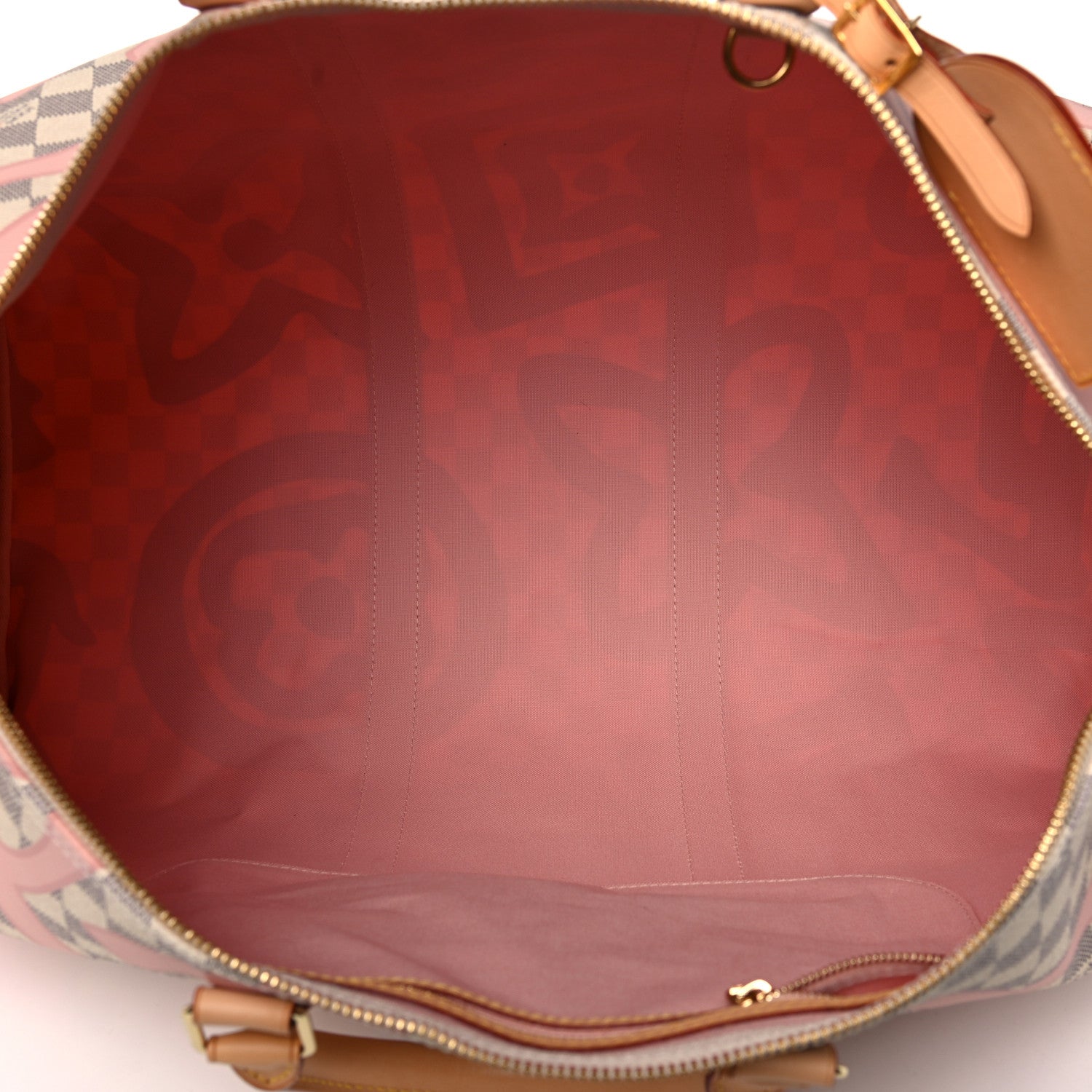 Louis Vuitton Damier Azur Tahitienne Keepall Bandouliere 50 Rose Ballerine 5 of 14