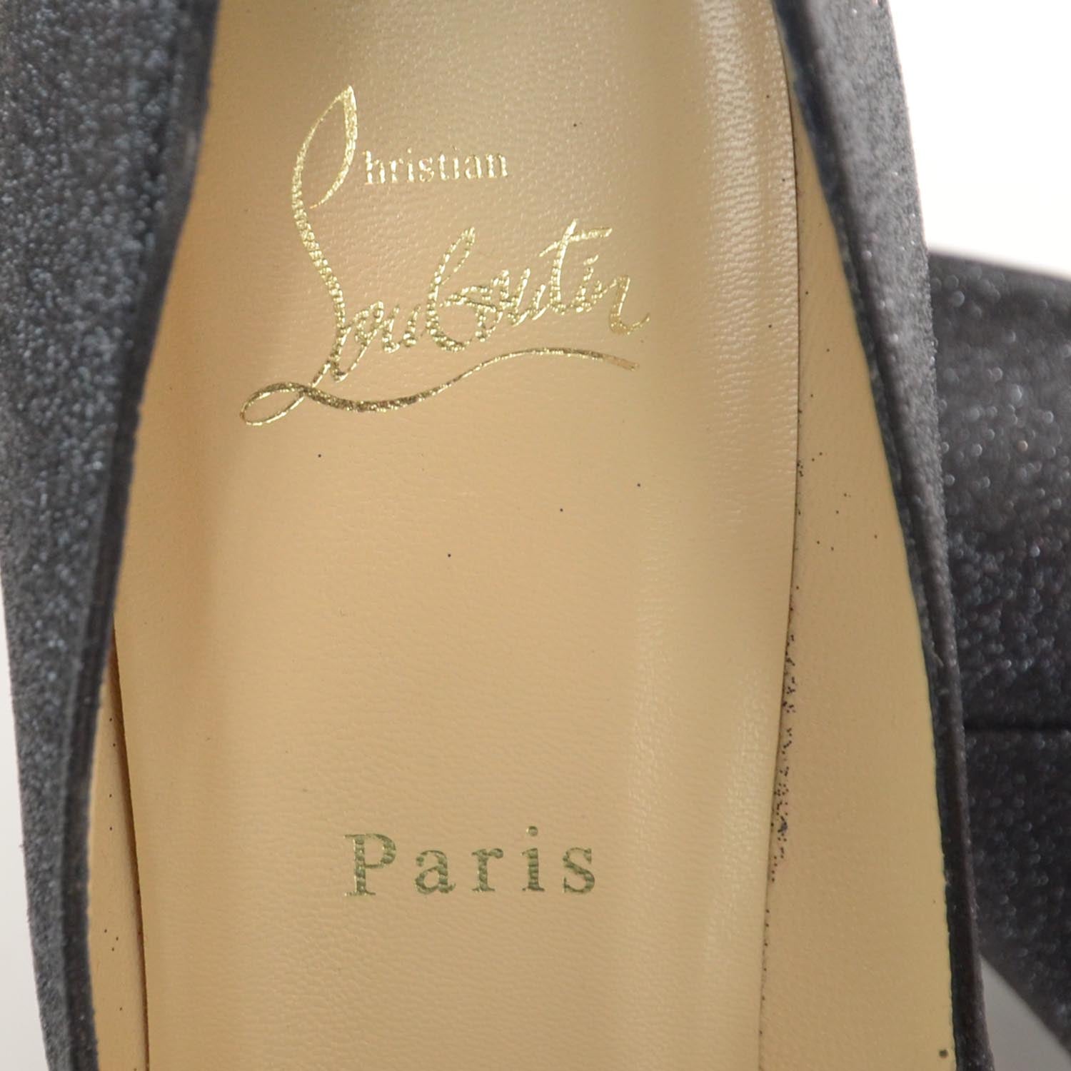 Christian Louboutin Pigalle 120 Glitter Mini Pumps 40 Black 5 of 6