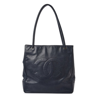 Chanel Caviar Timeless CC Shoulder Bag Navy Blue 1 of 19