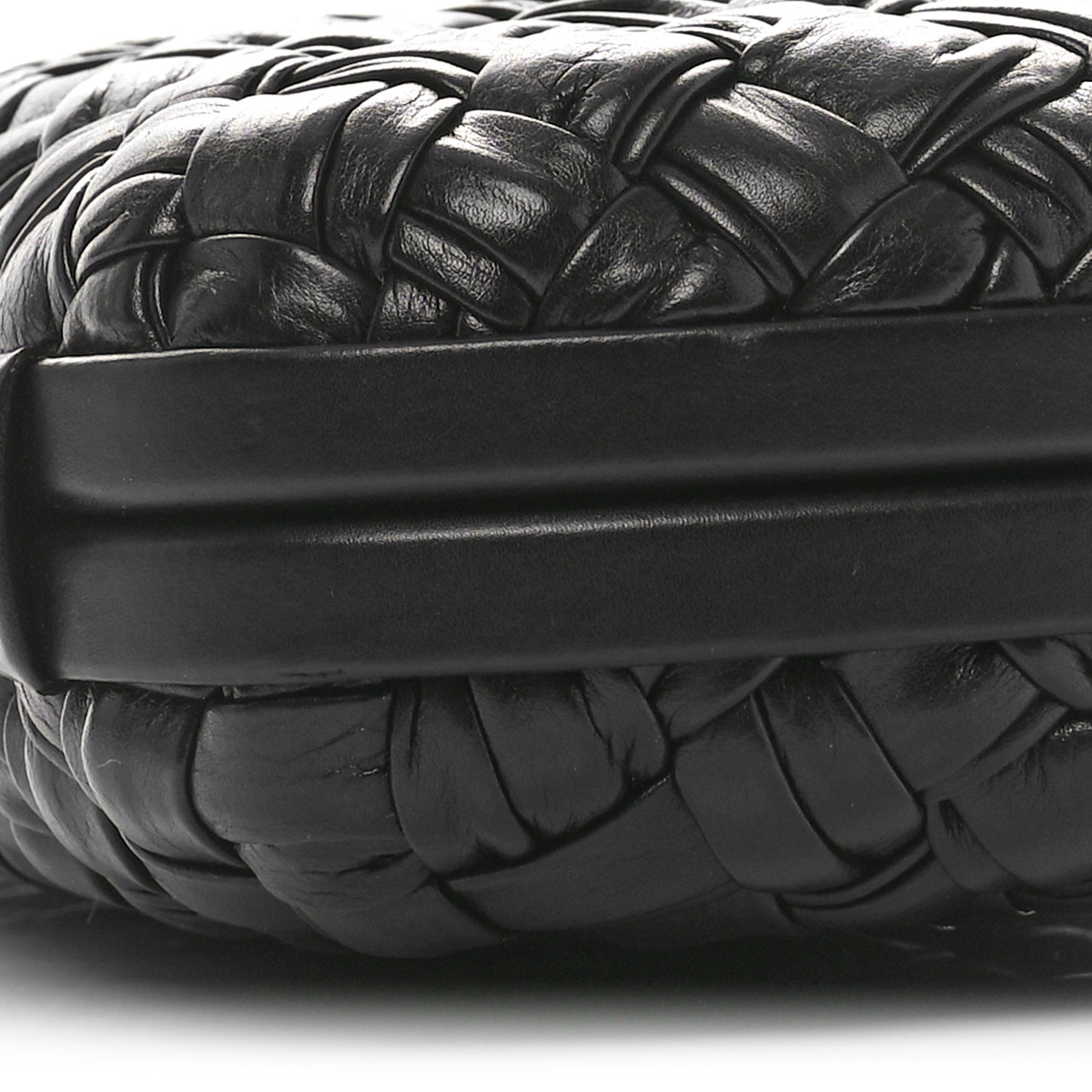 Nappa Intrecciato Knot Clutch Black
