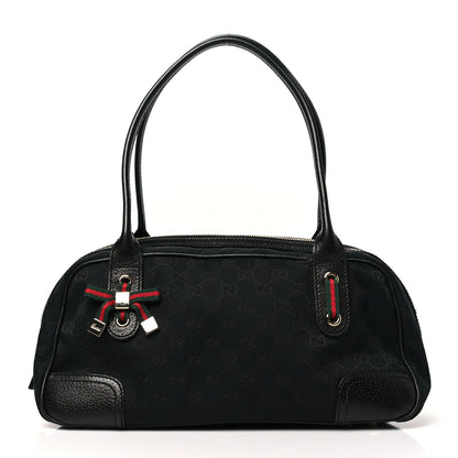 Gucci Monogram Small Princy Satchel Black 1 of 10