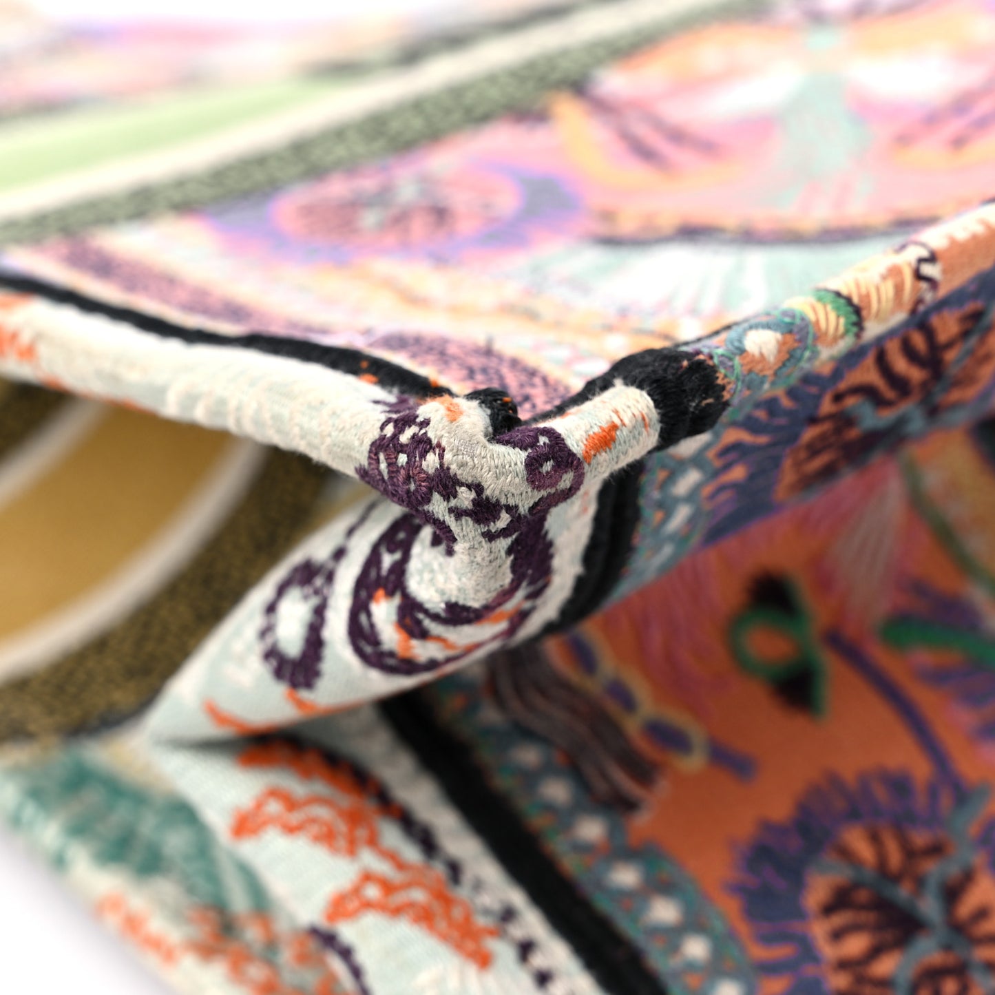 Canvas Embroidered Large In Lights Book Tote Multicolor