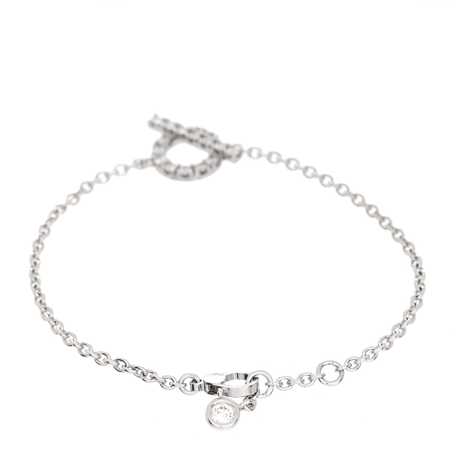 18K White Gold Diamond Finesse Bracelet XS