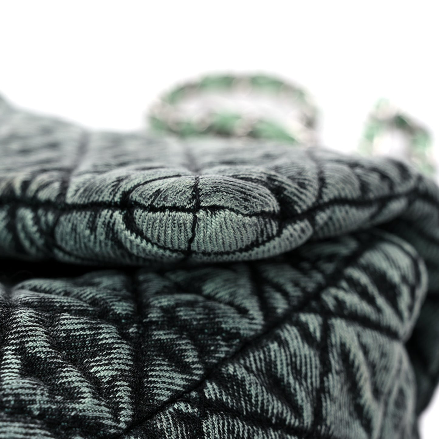 Denim Quilted Denimpression Flap Green Black
