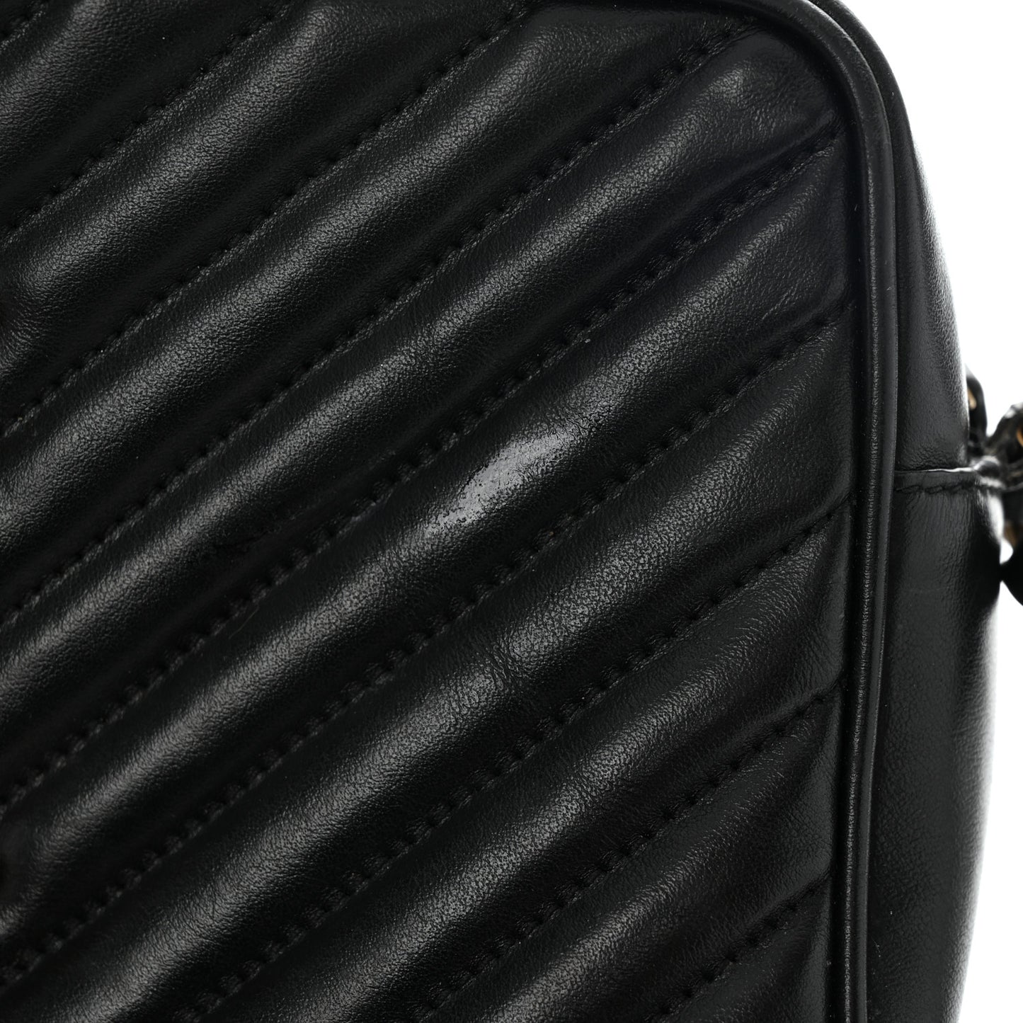 Calfskin Matelasse Monogram Lou Camera Bag Black