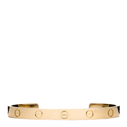 Cartier 18K Yellow Gold LOVE Cuff Bracelet 17 1 of 3
