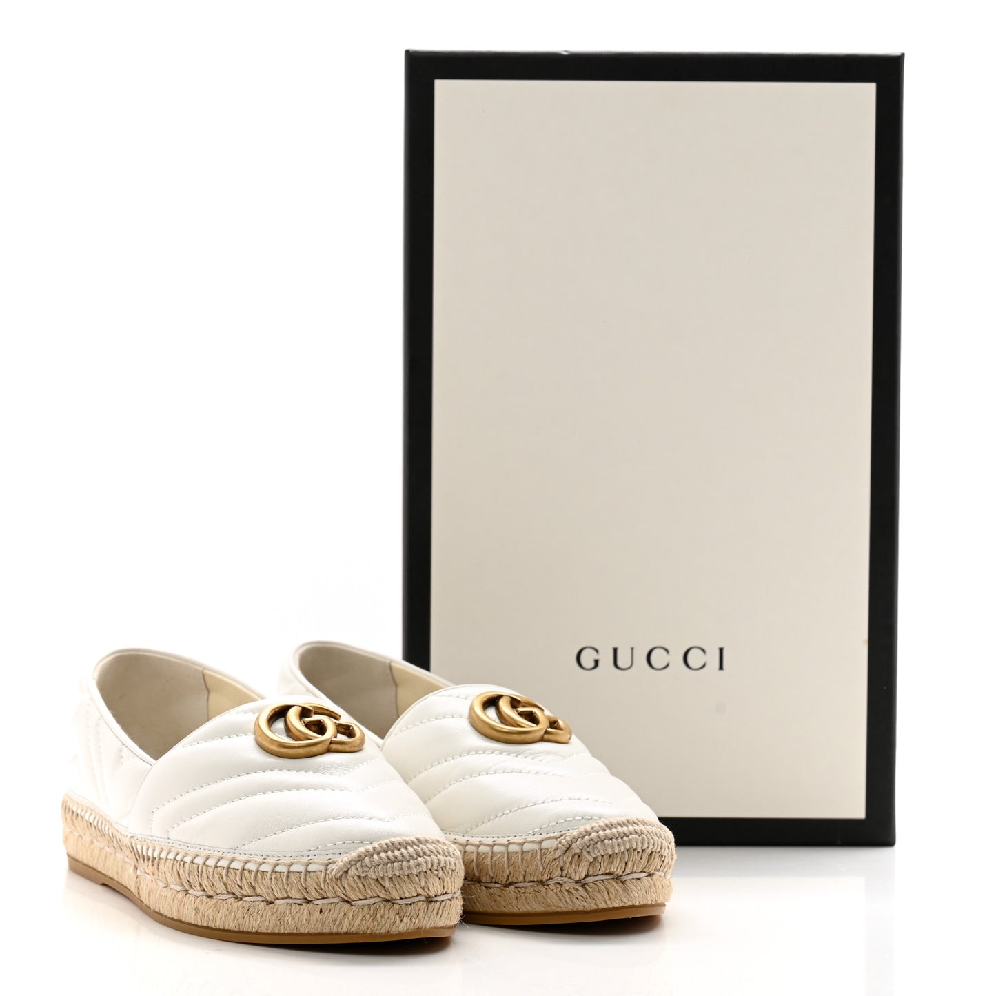 Nappa Matelasse GG Marmont Espadrilles 37 Great White