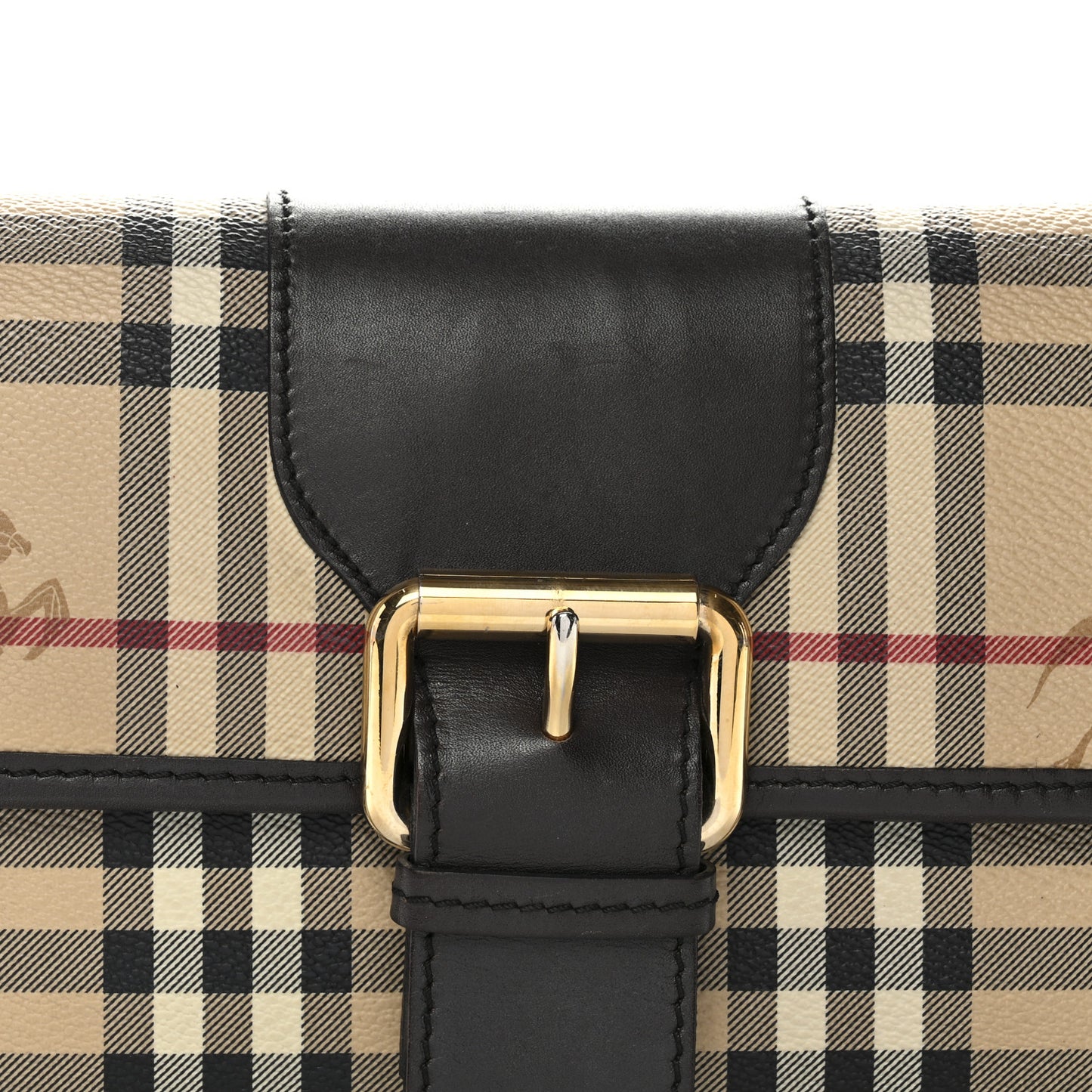 Haymarket Check Buckle Shoulder Bag Chocolate