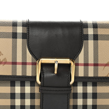 Burberry Haymarket Check Buckle Shoulder Bag Chocolate 9 of 12