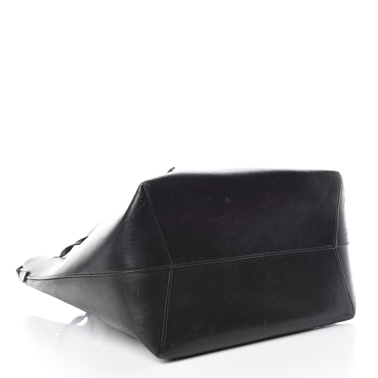 Mansur Gavriel Vegetable Tanned Calfskin Bucket Bag Black Flamma 5 of 16