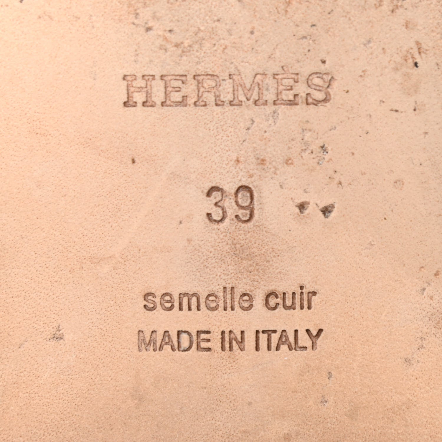 Hermes Box Calfskin Oran Sandals 39 Gold 6 of 15