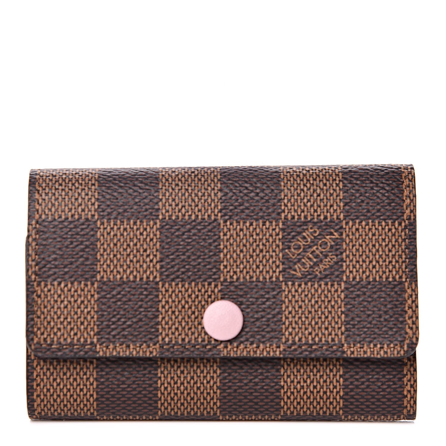 Louis Vuitton Damier Ebene Multicles 6 Key Holder Rose Ballerine 1 of 6