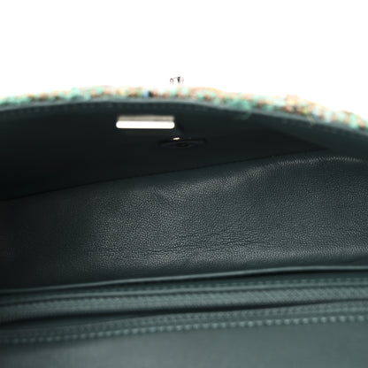 Chanel Tweed Quilted Mini Rectangular Flap Green 5 of 10