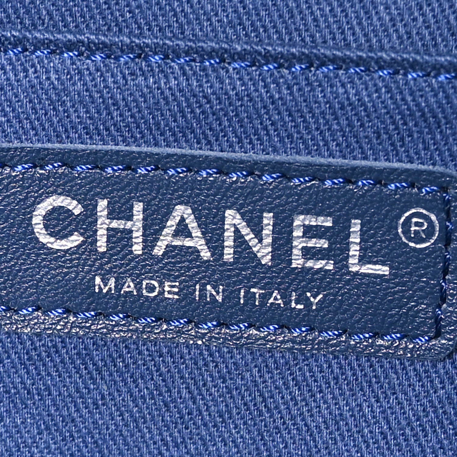 Chanel Grained Vegetal Calfskin Urban Shopping Tote Blue 5 of 12