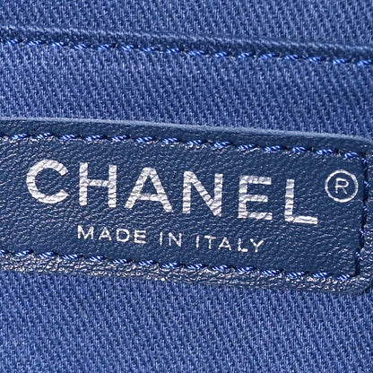 Chanel Grained Vegetal Calfskin Urban Shopping Tote Blue 5 of 12
