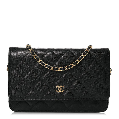 Chanel Caviar Quilted Wallet on Chain WOC Black 1 of 19