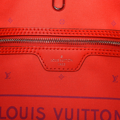 Louis Vuitton Monogram Escale Neverfull MM Rouge 7 of 12
