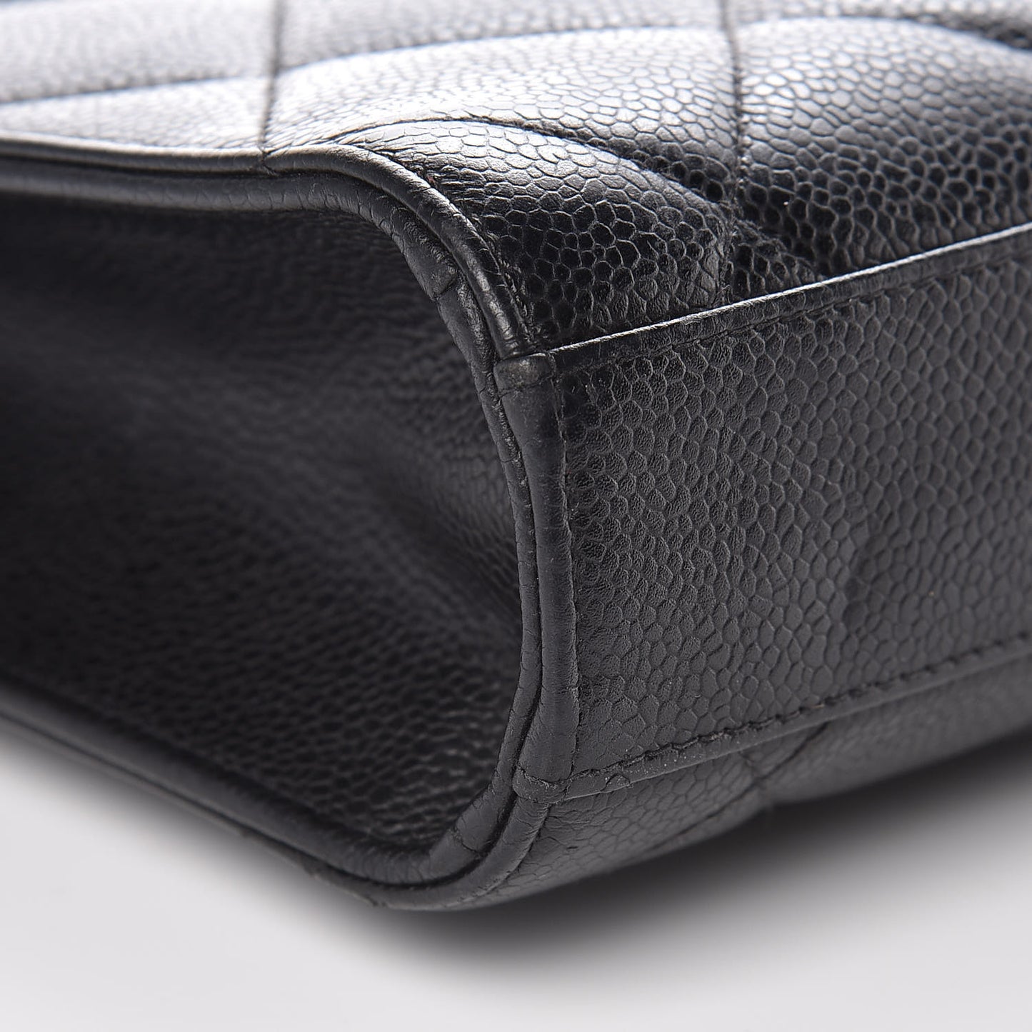 Caviar Quilted Briefcase Laptop Bag Black