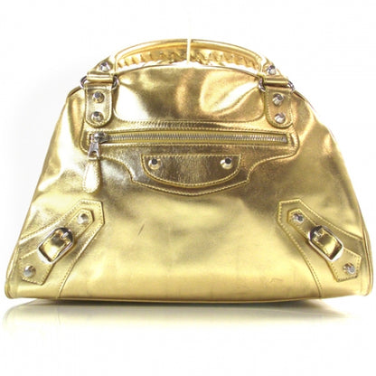 Balenciaga Leather Bowling Bag Gold 1 of 13