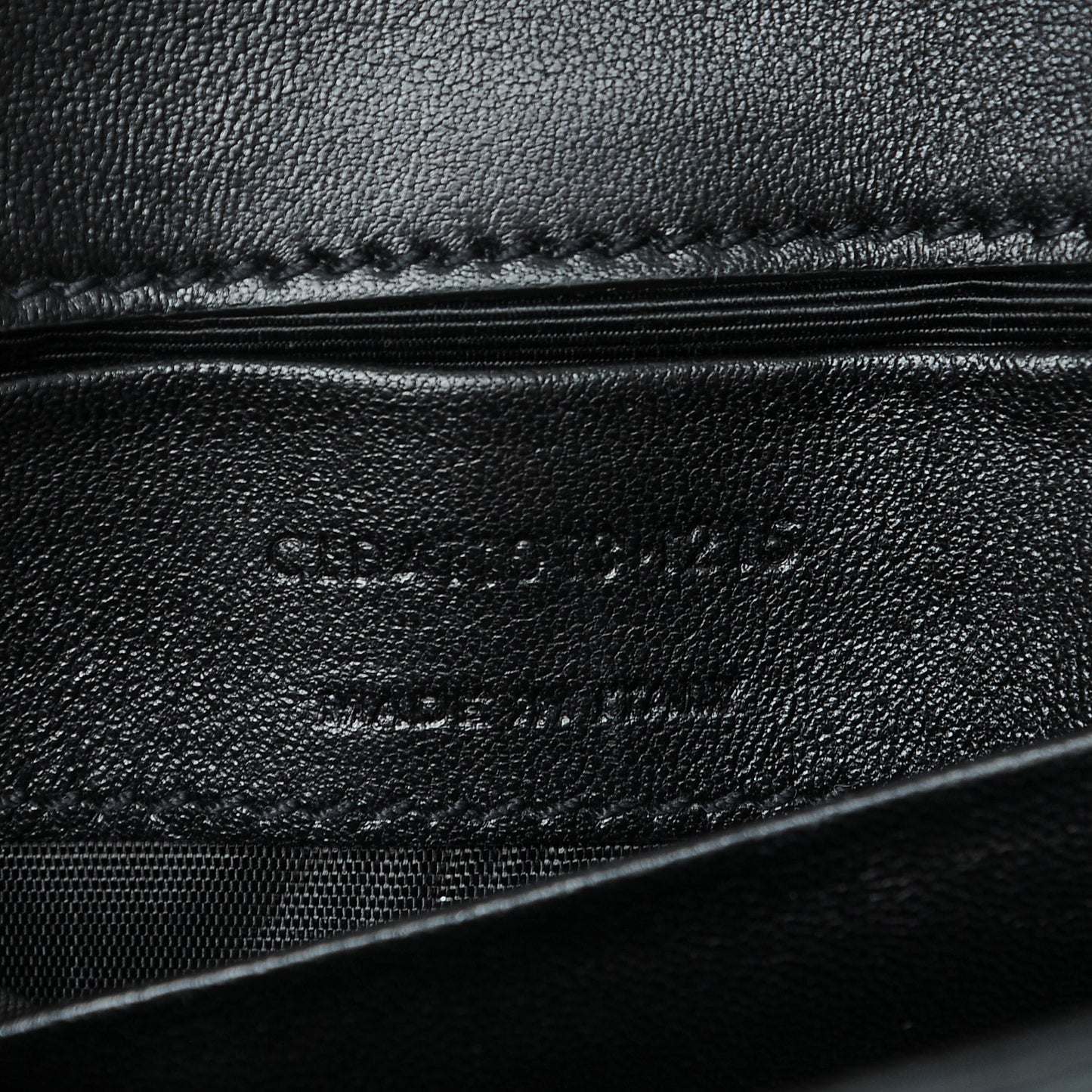 Python Calfskin Embossed Monogram Classic Baby Chain Bag Black