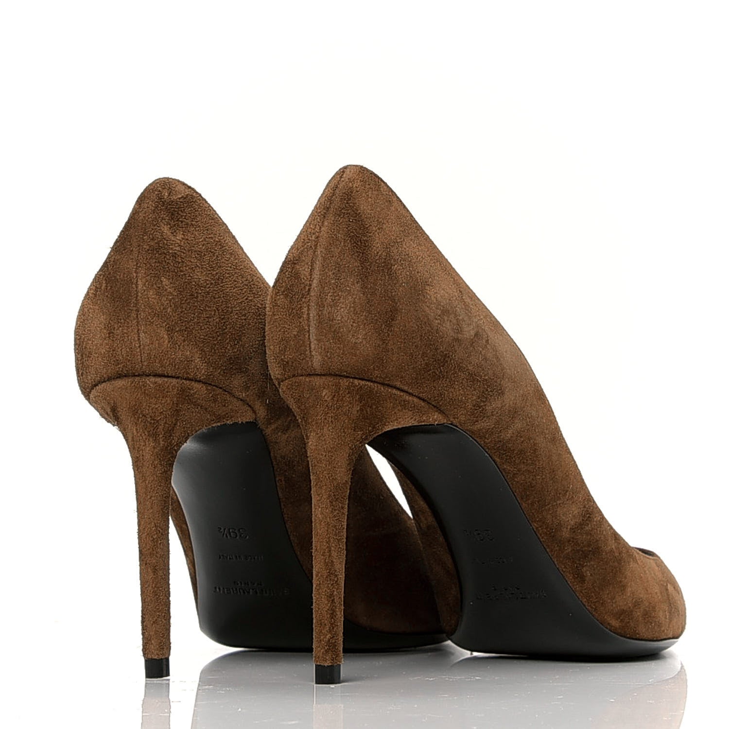 Saint Laurent Suede Zoe 85 Pumps 39.5 Caramel 3 of 5