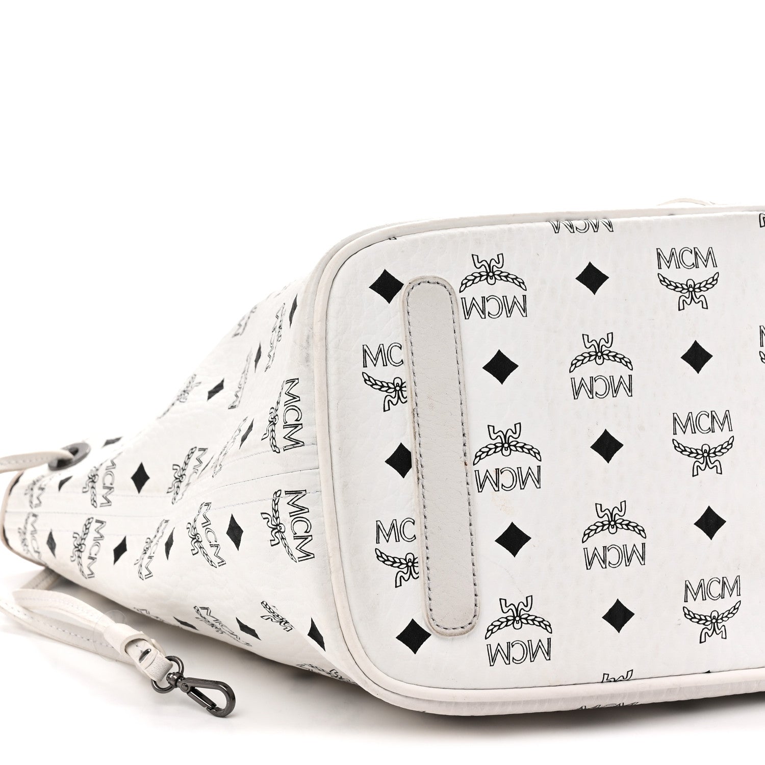 MCM Visetos Medium Liz Reversible Shopper Tote White 12 of 16
