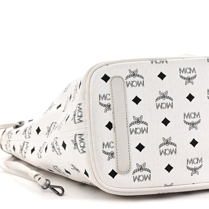 MCM Visetos Medium Liz Reversible Shopper Tote White 12 of 16